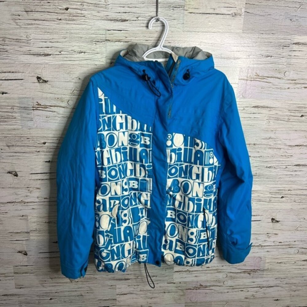 Billabong Snowboarding ski  jacket coat blue white size medium